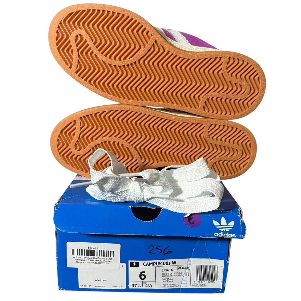 Adidas Campus 00s W Women's Size 6 Purple Burst White Gum New in Box - Picture 3 of 5